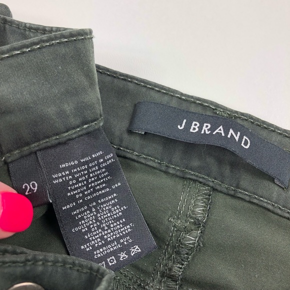 J Brand Super Skinny Dark Green Jeans Size 29 - Picture 6 of 8